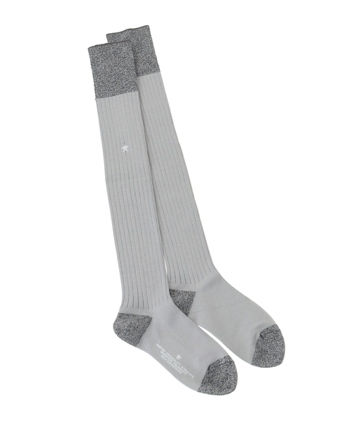 CONVERSE TOKYO(コンバーストウキョウ)の「STAR★ GLITTER RIB KNEE-HIGH SOX(ソックス/靴下・レディース・ベージュ/ブラック/グレー・FREE)」の3枚目の写真