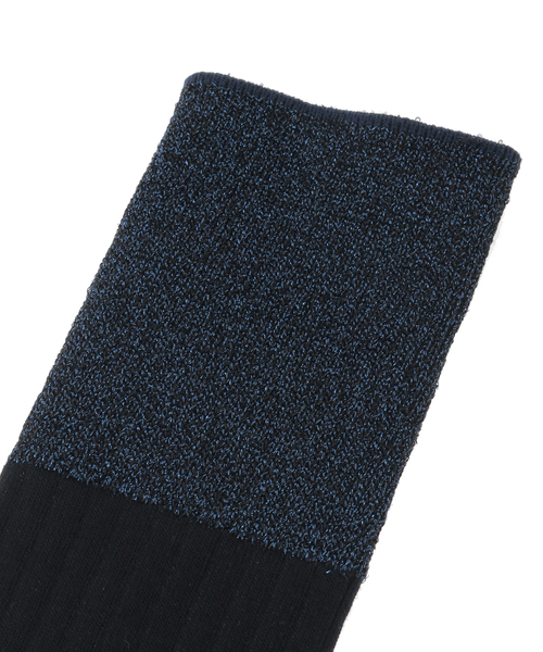CONVERSE TOKYO(コンバーストウキョウ)の「STAR★ GLITTER RIB KNEE-HIGH SOX(ソックス/靴下・レディース・ベージュ/ブラック/グレー・FREE)」の5枚目の写真