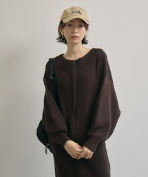 cloche ストライプ見え2WAYニット