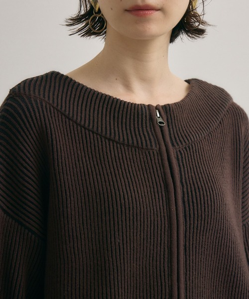 Paradise Picnic（パラダイスピクニック）の「cloche ストライプ見え２WAYニット（ニット/セーター・レディース・ブラウン/ブラック・FREE）」の21枚目の写真