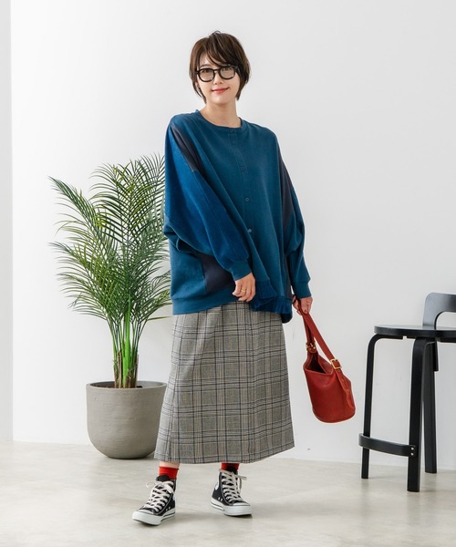 fort point(フォーポイント)の「【C-FORT POINT/フォートポイント】チェックスカート(スカート・レディース・グレー/ブルー/ブラウン・MEDIUM/LARGE)」の5枚目の写真