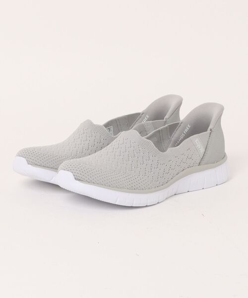 SKECHERS(スケッチャーズ)の「SKECHERS スケッチャーズ SWIFT FIT スウィフトフィット VIRTUOSA【超軽量】レディーススニーカー スリッポン ハンズフリー 897960(スニーカー・レディース・ライトグレー/ブラック×ブラック・22.5cm/23.0cm/23.5cm/24.0cm/24.5cm/25.0cm/25.5cm/26.0cm)」の1枚目の写真