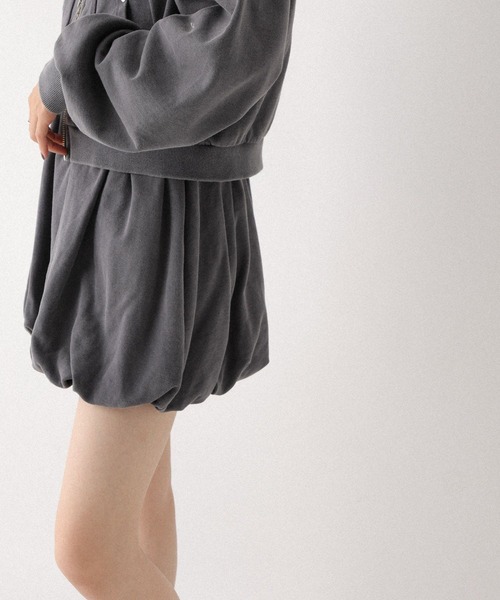 Heather（ヘザー）の「裏毛バルーンミニスカート　592829（スカート・レディース・スミクロ/グレー・FREE）」の7枚目の写真