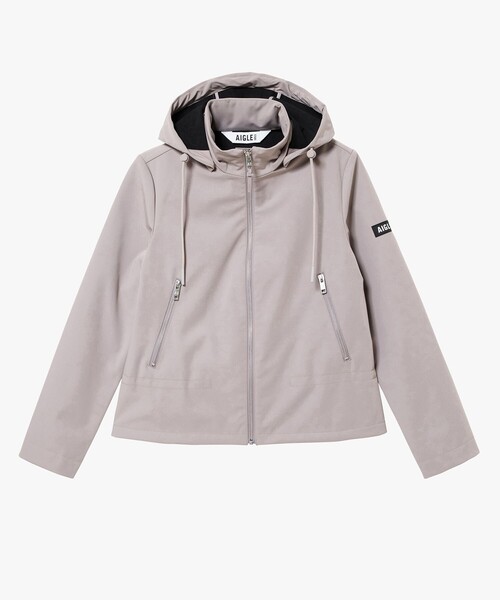 AIGLE(エーグル)の「ソフトシェル ストレッチ 撥水 通気性 3レイヤージャケット(マウンテンパーカー・レディース・ブラック/グレー・36/40/38)」の8枚目の写真