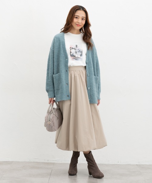 Honeys(ハニーズ)の「フォトプリントTシャツ(Tシャツ/カットソー・レディース・ラベンダー/ベージュ/スミクロ/スモークピンク/アイボリー・L/S/M/LL)」の7枚目の写真