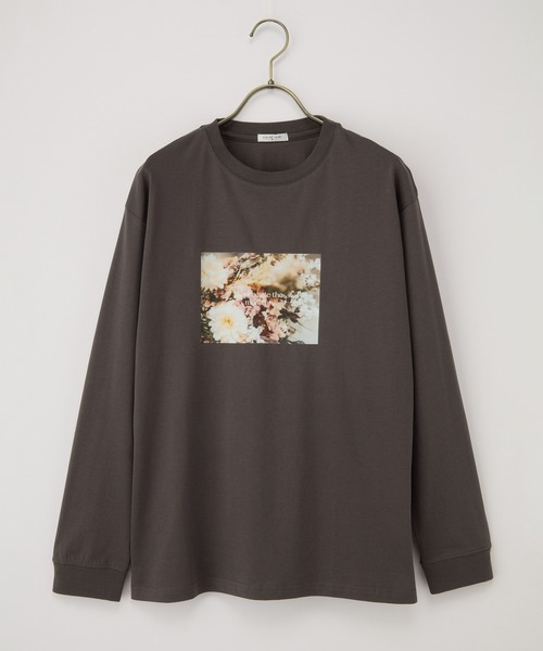 Honeys(ハニーズ)の「フォトプリントTシャツ(Tシャツ/カットソー・レディース・ラベンダー/ベージュ/スミクロ/スモークピンク/アイボリー・L/S/M/LL)」の20枚目の写真