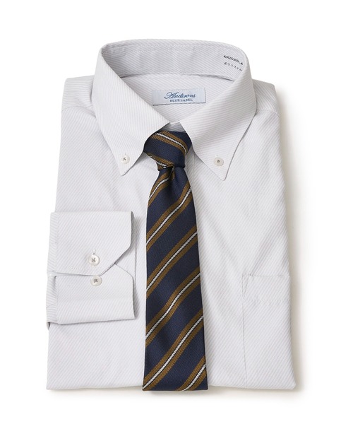 TETE HOMME（テットオム）の「形態安定 アソート T/Cドレスシャツ / セミワイドビジネスシャツ ボタンダウンビジネスシャツ（ビジネスシャツ・メンズ・ネイビー/サックスブルー系1/サックスブルー系2/ホワイト系1/ブラック/ホワイト系3/グレー/ホワイト系2・MEDIUM/LARGE/X-LARGE）」の5枚目の写真
