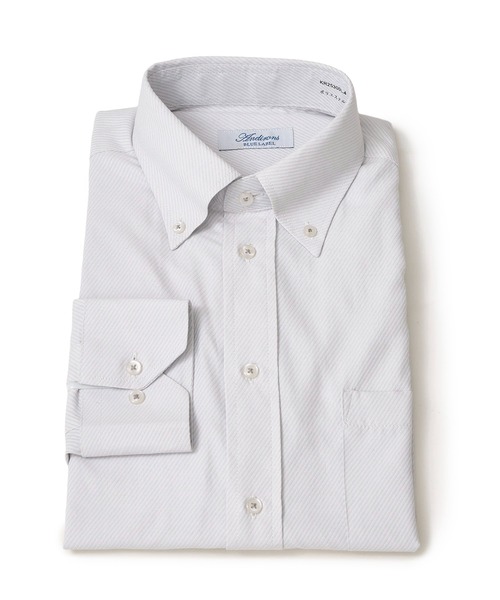 TETE HOMME（テットオム）の「形態安定 アソート T/Cドレスシャツ / セミワイドビジネスシャツ ボタンダウンビジネスシャツ（ビジネスシャツ・メンズ・ネイビー/サックスブルー系1/サックスブルー系2/ホワイト系1/ブラック/ホワイト系3/グレー/ホワイト系2・MEDIUM/LARGE/X-LARGE）」の12枚目の写真