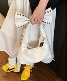 WEGO | WEGO/リボンシンボルフェイクレザーハンドバッグ/ワンショルダー(ハンドバッグ)