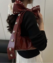 WEGO | WEGO/リボンシンボルフェイクレザーハンドバッグ/ワンショルダー(ハンドバッグ)