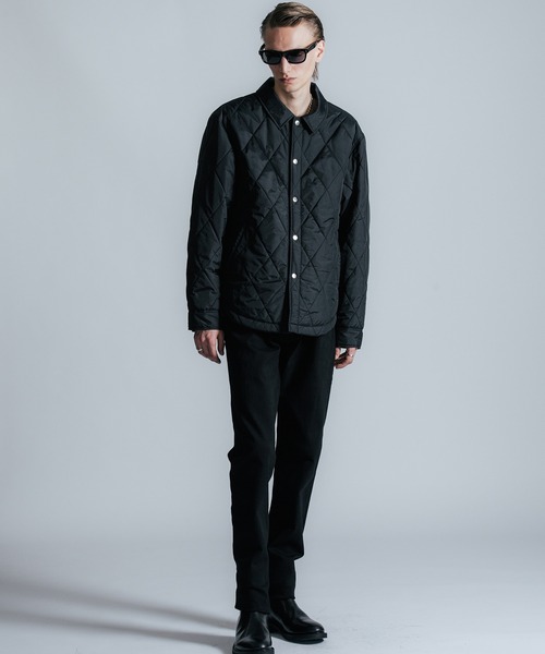 CRIMIE（クライミー）の「DIAMOND QUILT NYLON SHIRT JACKET（ブルゾン・メンズ・ブラック/ネイビー・S/M/L/XL/XXL）」の3枚目の写真