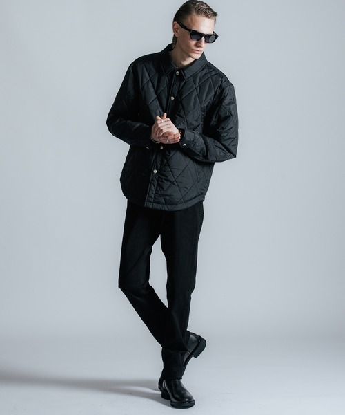CRIMIE（クライミー）の「DIAMOND QUILT NYLON SHIRT JACKET（ブルゾン・メンズ・ブラック/ネイビー・S/M/L/XL/XXL）」の7枚目の写真