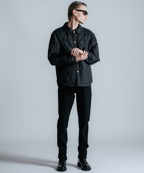 CRIMIE（クライミー）の「DIAMOND QUILT NYLON SHIRT JACKET（ブルゾン・メンズ・ブラック/ネイビー・S/M/L/XL/XXL）」の8枚目の写真
