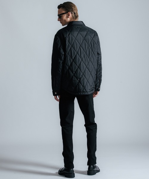 CRIMIE（クライミー）の「DIAMOND QUILT NYLON SHIRT JACKET（ブルゾン・メンズ・ブラック/ネイビー・S/M/L/XL/XXL）」の9枚目の写真