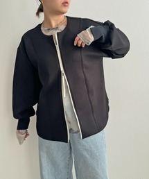 ダブルジップダンボールカーディガン