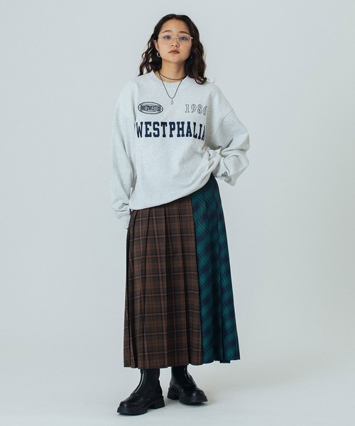 ROSE BUD（ローズバッド）の「PLEATED LONG SKIRT（スカート・レディース・オレンジ/グリーン・ONE SIZE）」の9枚目の写真