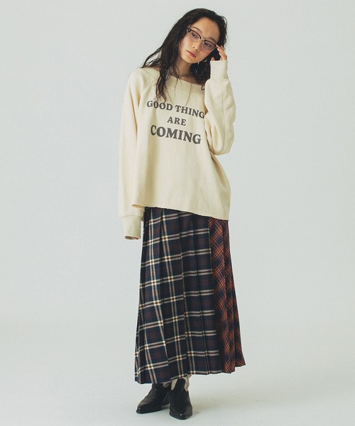 ROSE BUD（ローズバッド）の「PLEATED LONG SKIRT（スカート・レディース・オレンジ/グリーン・ONE SIZE）」の18枚目の写真