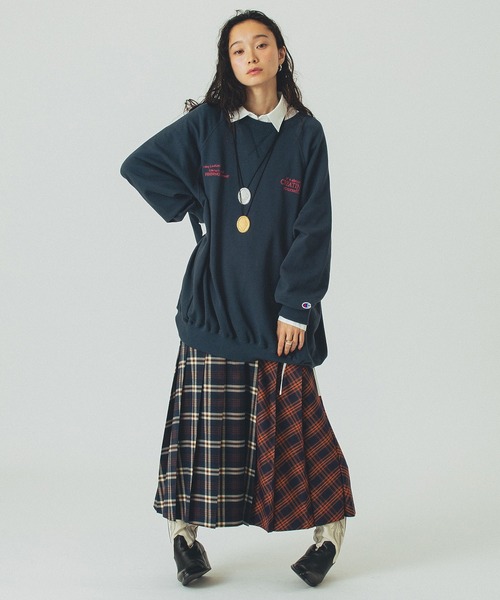 ROSE BUD（ローズバッド）の「PLEATED LONG SKIRT（スカート・レディース・オレンジ/グリーン・ONE SIZE）」の21枚目の写真