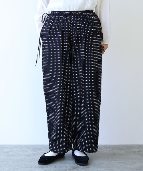 yuni（ユニ ）の「R Cu twill dot print drawstrings パンツ（その他
