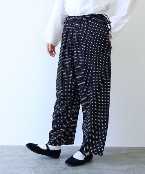 yuni（ユニ ）の「R Cu twill dot print drawstrings パンツ（その他