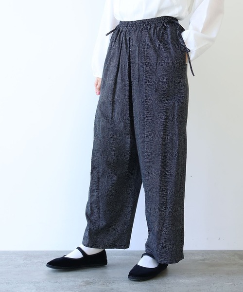 yuni（ユニ ）の「R Cu twill dot print drawstrings パンツ（その他