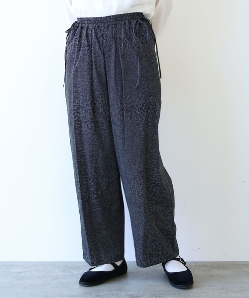 yuni（ユニ ）の「R Cu twill dot print drawstrings パンツ（その他