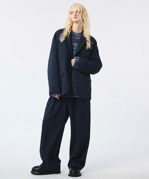 メゾンスペシャル ジャケット スラックス ブルー セットアップ UNISEX》Vintage Like Relax-Over Set Up/ヴィンテージライク