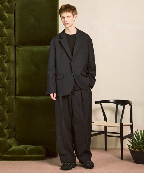 MAISON SPECIAL ブラック テーラードジャケット セットアップ UNISEX》Vintage Like Relax-Over Set Up/ヴィンテージライク