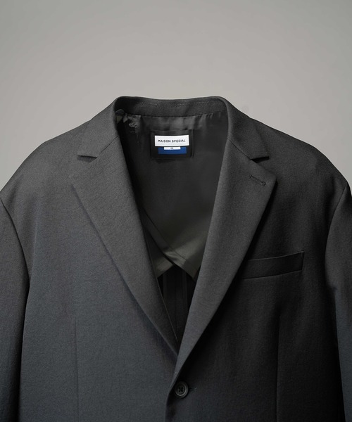 MAISON SPECIAL（メゾンスペシャル）の「《UNISEX》Vintage Like Relax-Over Set Up/ヴィンテージライクリラックスオーバーセットアップ【MAISON SPECIAL/メゾンスペシャル】（テーラードジャケット・メンズ・ネイビー/グレー/ブラック・2/1/0）」の12枚目の写真