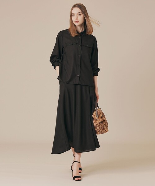 MACKINTOSH LONDON（マッキントッシュ ロンドン）の「ウォッシャブルウールビエラブラウス（シャツ/ブラウス・レディース・ブラック/グリーン系その他4/ベージュ・40/38）」の16枚目の写真