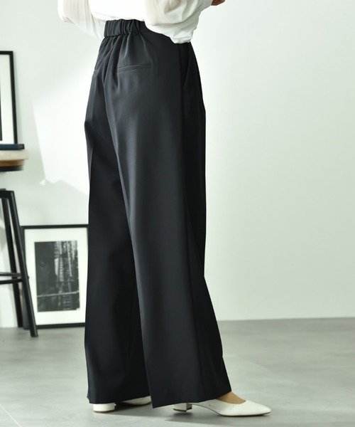 INTERPLANET(インタープラネット)の「ツイルクロスワイドパンツ(その他パンツ・レディース・ライトベージュ/ネイビー・FREE)」の13枚目の写真