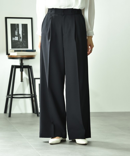 INTERPLANET(インタープラネット)の「ツイルクロスワイドパンツ(その他パンツ・レディース・ライトベージュ/ネイビー・FREE)」の17枚目の写真