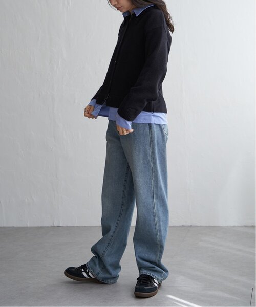 VENCEEXCHANGE(ヴァンスエクスチェンジ)の「アルパカタッチシャツドッキングカーディガン(カーディガン/ボレロ・レディース・ブラック/アイボリー/チャコール・FREE)」の9枚目の写真