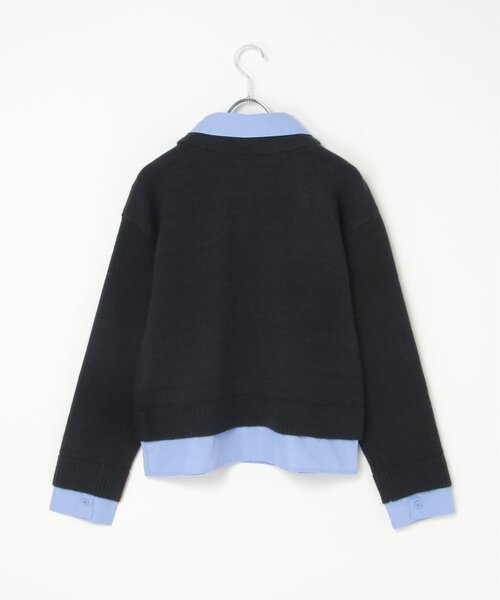 VENCEEXCHANGE(ヴァンスエクスチェンジ)の「アルパカタッチシャツドッキングカーディガン(カーディガン/ボレロ・レディース・ブラック/アイボリー/チャコール・FREE)」の20枚目の写真