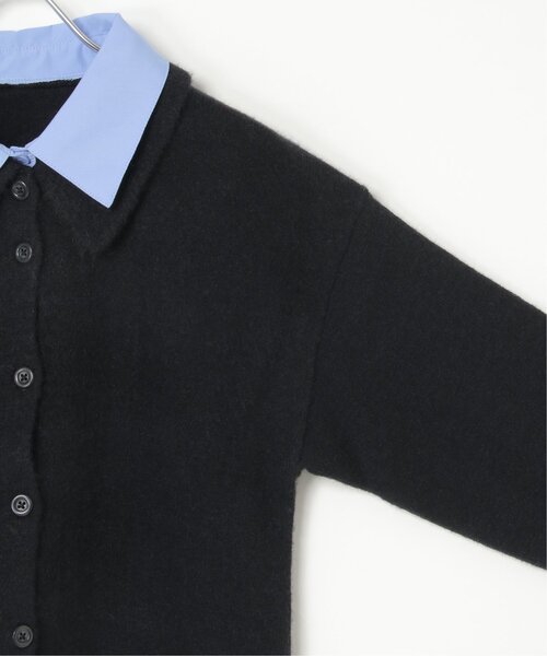 VENCEEXCHANGE(ヴァンスエクスチェンジ)の「アルパカタッチシャツドッキングカーディガン(カーディガン/ボレロ・レディース・ブラック/アイボリー/チャコール・FREE)」の21枚目の写真