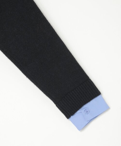 VENCEEXCHANGE(ヴァンスエクスチェンジ)の「アルパカタッチシャツドッキングカーディガン(カーディガン/ボレロ・レディース・ブラック/アイボリー/チャコール・FREE)」の22枚目の写真