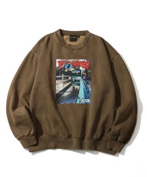 THRASHER | 【THRASHER/スラッシャー】裏起毛 ヴィンテージピグメント加工 マガジンプリント クルーネック スウェット トレーナー(スウェット)