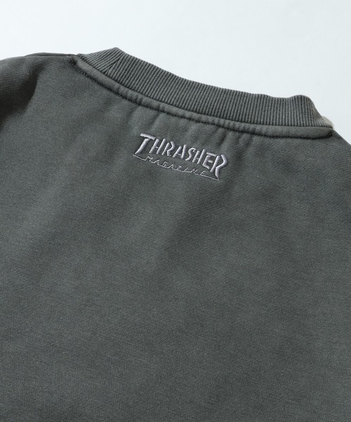 THRASHER（スラッシャー）の「【THRASHER/スラッシャー】裏起毛 ヴィンテージピグメント加工 マガジンプリント クルーネック スウェット トレーナー（スウェット・メンズ・チャコール/ネイビー/グレー/ブラウン・M/L/XL）」の15枚目の写真