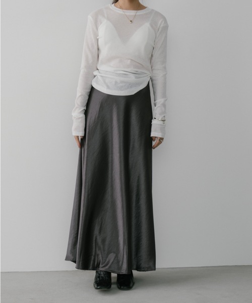 DRWCYS（ドロシーズ）の「サテンナロースカート（スカート・レディース・ブラック/グレー・SMALL/MEDIUM）」の15枚目の写真