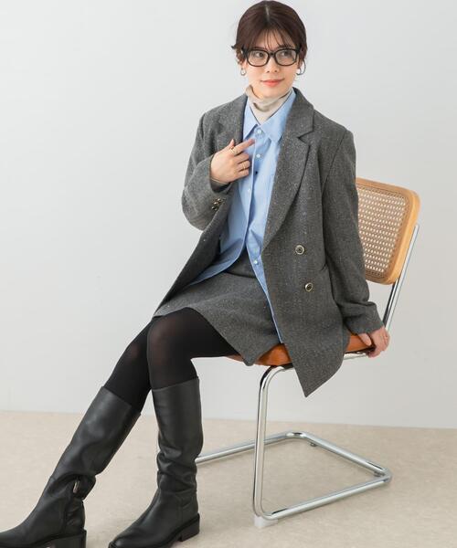 F by ROSSO（エフバイロッソ）の「F by ROSSO　ヘリンボンネップツイードジャケット（その他アウター・レディース・グレー/ベージュ・FREE）」の13枚目の写真