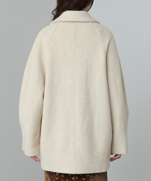 Bab（バブ）の「スリーブデザインハーフ丈コート（ダウンジャケット/コート・レディース・ベージュ/チャコールグレー・M）」の16枚目の写真