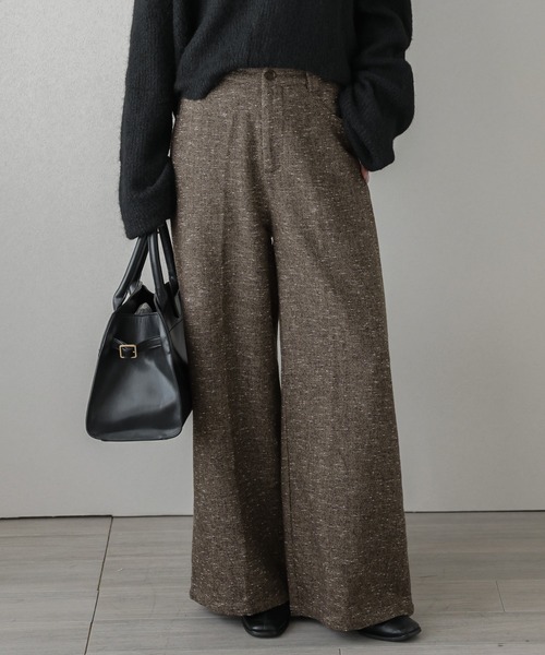 AMELY(エミリー)の「ジャガードワイドパンツ(その他パンツ・レディース・ベージュ/ブラック/ブラウン・M/L)」の3枚目の写真