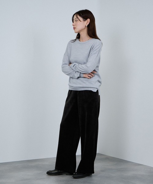 NAVY(ネイビー)の「nAvy マックヒートコーデュロイ裏ベロアワイドパンツ(その他パンツ・レディース・ブラウン/ブラック/グレー/ベージュ・S/L/M)」の20枚目の写真