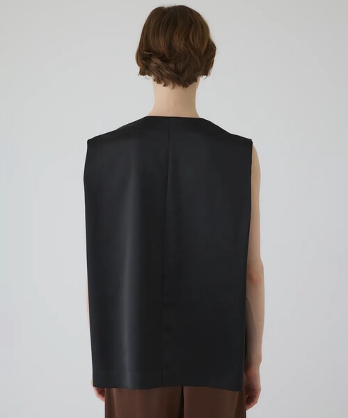 RIM.ARK（リムアーク）の「【RIM.ARK/リムアーク】Satin chic vest/サテンシックベスト（ベスト・レディース・ブラック/カーキ・FREE）」の12枚目の写真