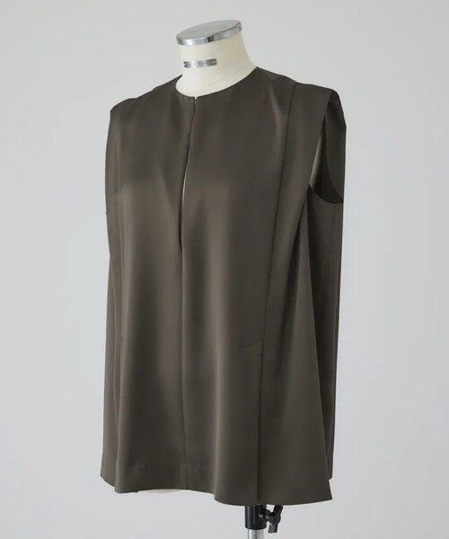 RIM.ARK（リムアーク）の「【RIM.ARK/リムアーク】Satin chic vest/サテンシックベスト（ベスト・レディース・ブラック/カーキ・FREE）」の21枚目の写真