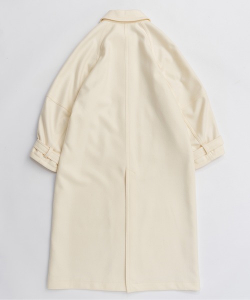 Clear Melton Balmacaan Coat / クリアメルトンステンカラーコート