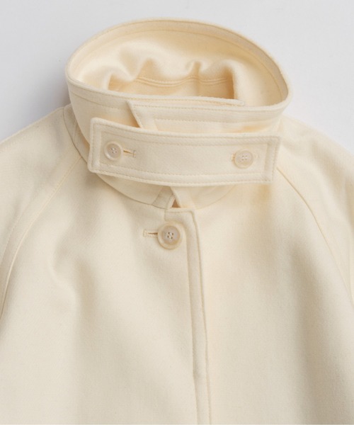 MAISON SPECIAL（メゾンスペシャル）の「Clear Melton Balmacaan Coat / クリアメルトンステンカラーコート（ステンカラーコート・レディース・ブラック/グレー/ホワイト/ボルドー・38/36）」の15枚目の写真