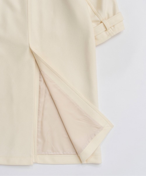 MAISON SPECIAL（メゾンスペシャル）の「Clear Melton Balmacaan Coat / クリアメルトンステンカラーコート（ステンカラーコート・レディース・ブラック/グレー/ホワイト/ボルドー・38/36）」の16枚目の写真