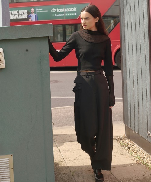 TELOPLAN(テーロプラン)の「【TELOPLAN】Jade Knit Top / ジェイドニットトップ(ニット/セーター・レディース・ホワイト/ブラック/グレー・ONE SIZE)」の5枚目の写真