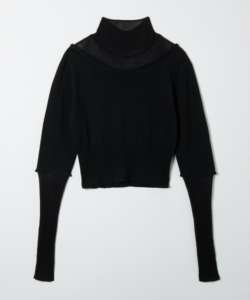 TELOPLAN(テーロプラン)の「【TELOPLAN】Jade Knit Top / ジェイドニットトップ(ニット/セーター・レディース・ホワイト/ブラック/グレー・ONE SIZE)」の7枚目の写真